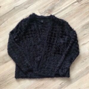 SUPER SOFT Open Front Rainbow Metallic Cardigan Sweater